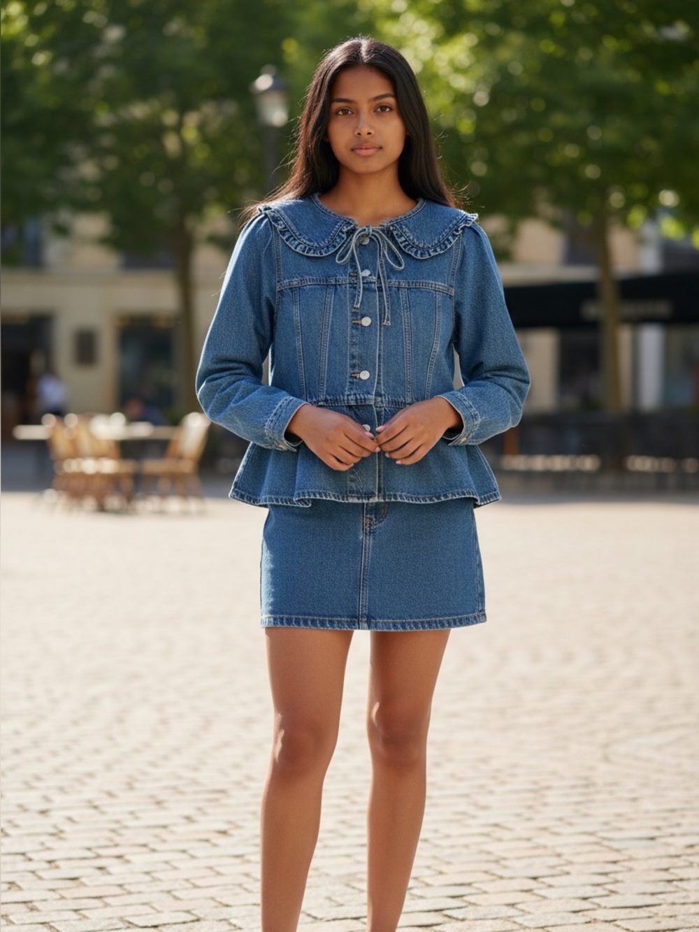 Anthropologie x Levi’s Cottagecore Prairie Trucker Jacket, Med Wash Size M